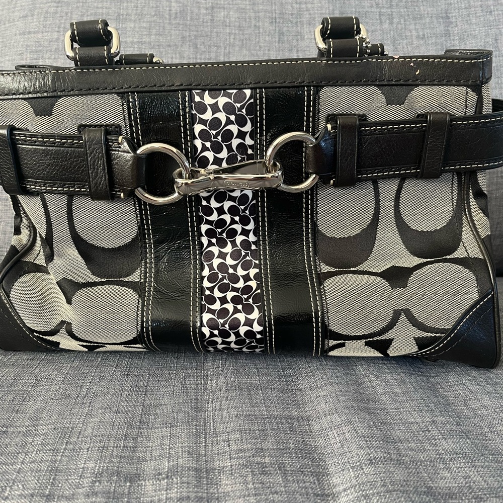 Coach black pocket book and wallet